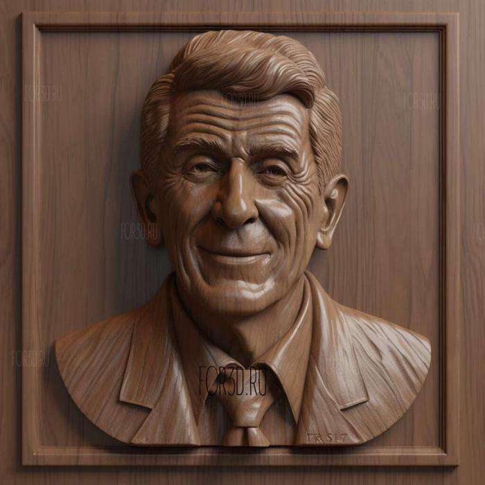 Ronald Reagan 1 stl model for CNC